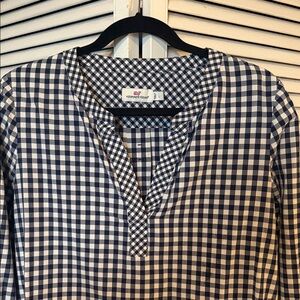 Vineyard Vines Women's Blue Gingham Blouse